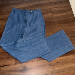 10 Crosby Derek Lam Eli Wide Leg Trousers Denim Pants